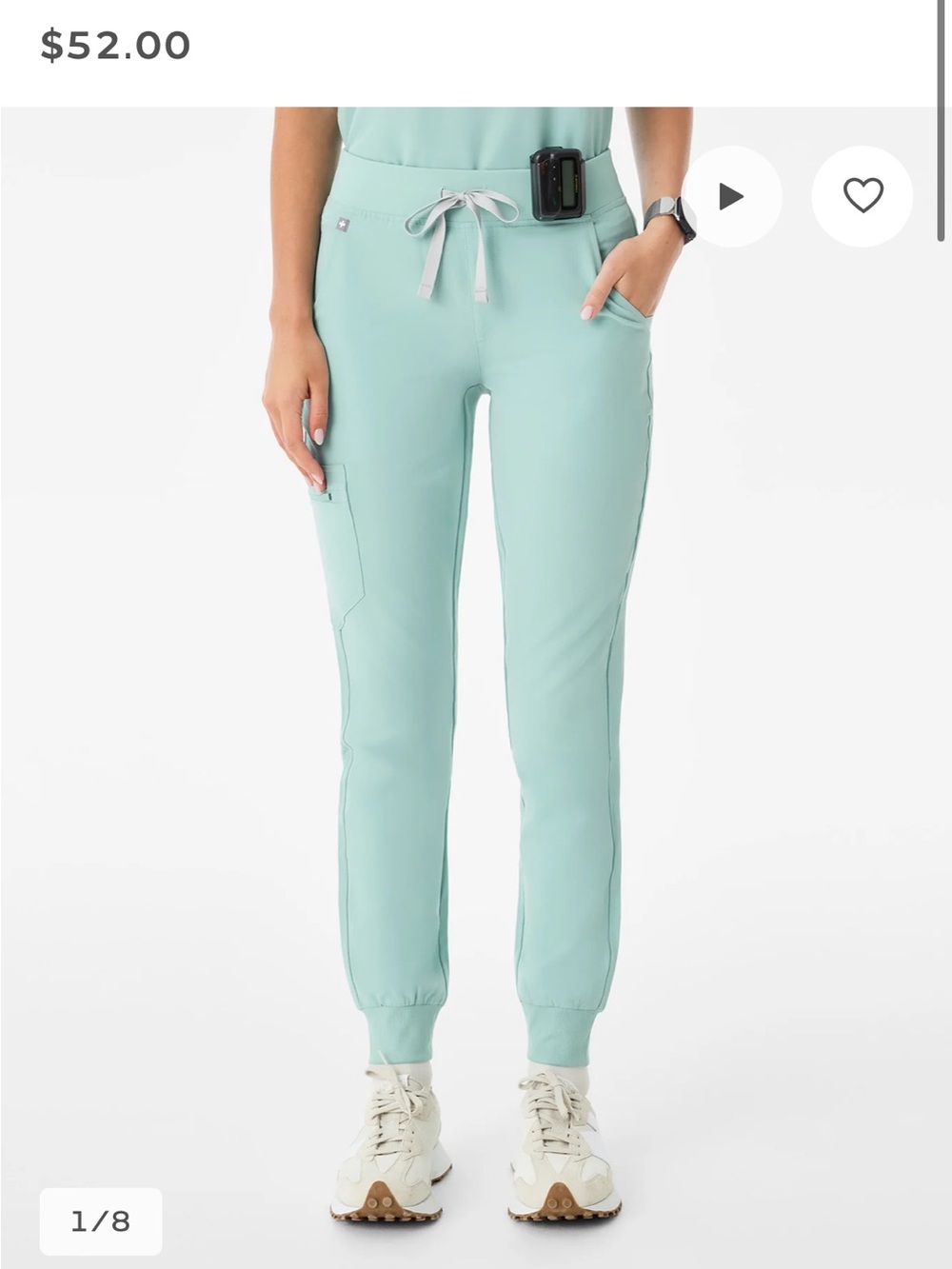 Figs Seafoam Women’s high waisted Zamora Jogger Pants
